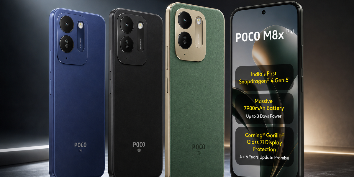 Poco M8x 5G: Pin 7.900mAh, chip Snapdragon 4 Gen 5 và những điểm quyết định