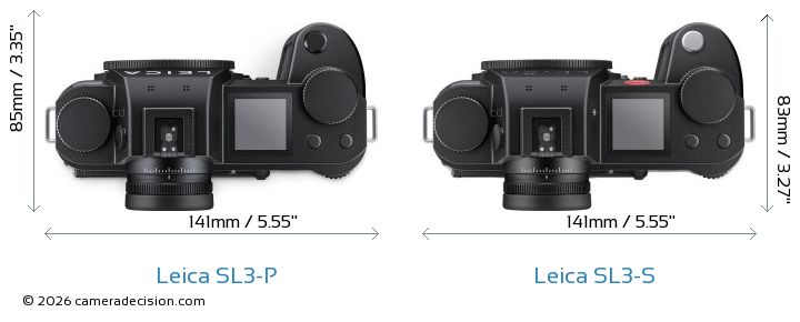 leica-sl3-p-vs-leica-sl3-s-top-view-size-comparison-17832690342561477417954 Trên tay và trải nghiệm nhanh Leica SL3-P: Chiếc máy ảnh vừa mới ra của hãng "logo chấm đỏ" có gì đáng chú ý? - Ảnh 6.